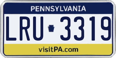 PA license plate LRU3319