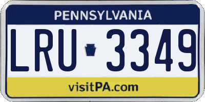PA license plate LRU3349
