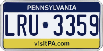 PA license plate LRU3359