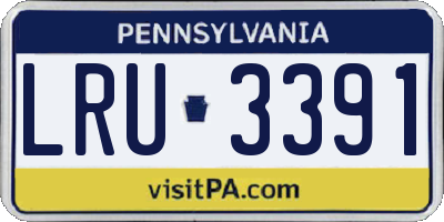 PA license plate LRU3391