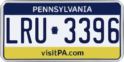 PA license plate LRU3396