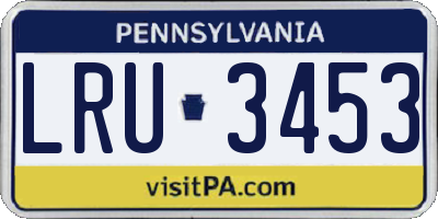 PA license plate LRU3453