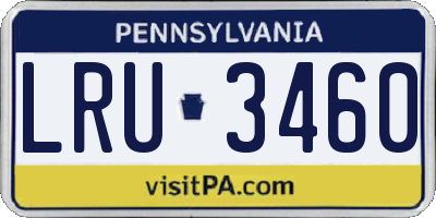 PA license plate LRU3460
