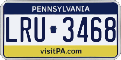 PA license plate LRU3468