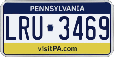 PA license plate LRU3469