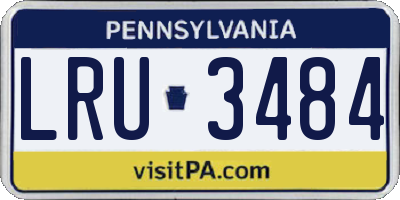 PA license plate LRU3484