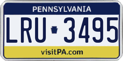 PA license plate LRU3495