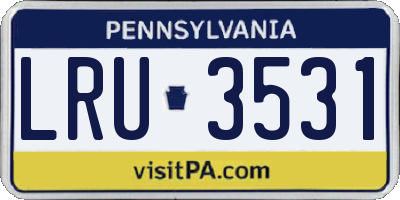 PA license plate LRU3531