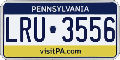 PA license plate LRU3556