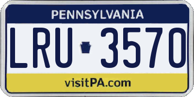 PA license plate LRU3570