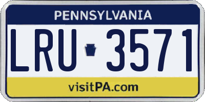 PA license plate LRU3571