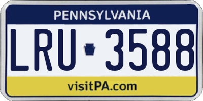 PA license plate LRU3588