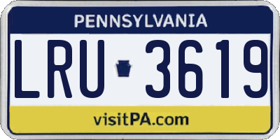 PA license plate LRU3619