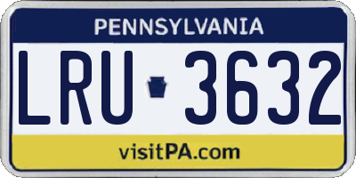 PA license plate LRU3632