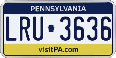 PA license plate LRU3636