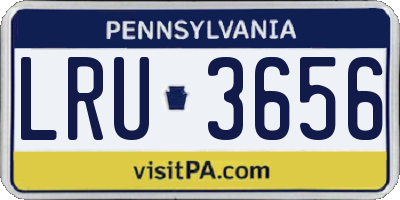 PA license plate LRU3656