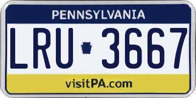 PA license plate LRU3667