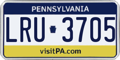 PA license plate LRU3705