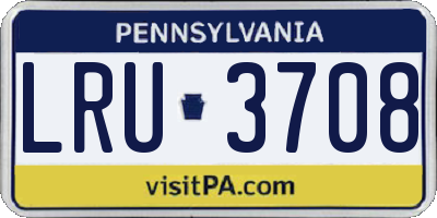 PA license plate LRU3708