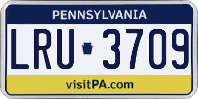 PA license plate LRU3709