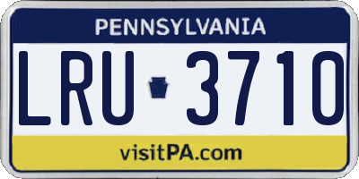 PA license plate LRU3710