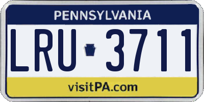 PA license plate LRU3711