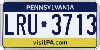 PA license plate LRU3713