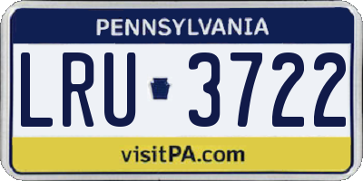 PA license plate LRU3722