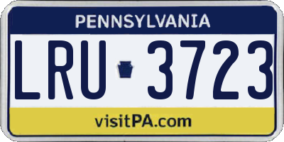 PA license plate LRU3723