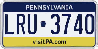 PA license plate LRU3740