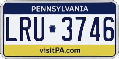 PA license plate LRU3746