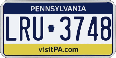 PA license plate LRU3748