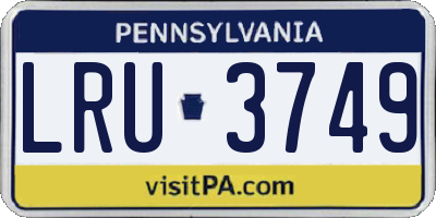 PA license plate LRU3749