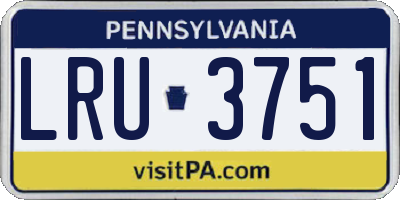 PA license plate LRU3751