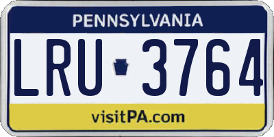 PA license plate LRU3764