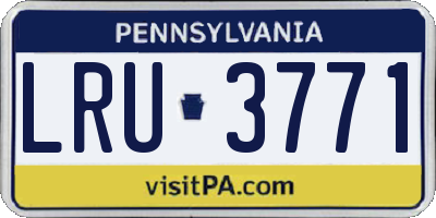 PA license plate LRU3771