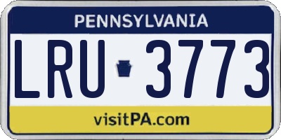 PA license plate LRU3773