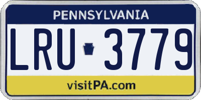 PA license plate LRU3779