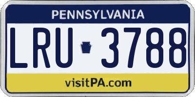 PA license plate LRU3788