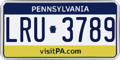 PA license plate LRU3789