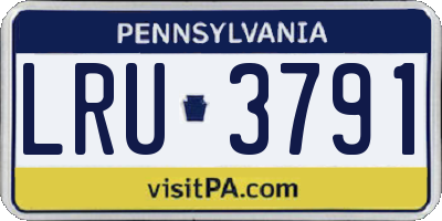 PA license plate LRU3791