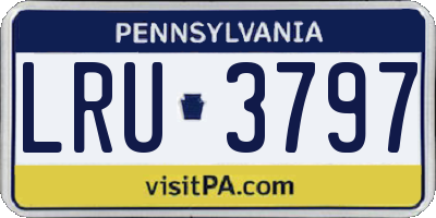 PA license plate LRU3797