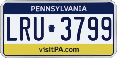 PA license plate LRU3799