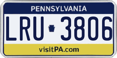 PA license plate LRU3806
