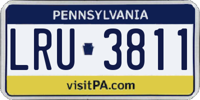 PA license plate LRU3811