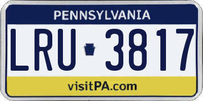PA license plate LRU3817