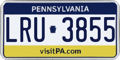 PA license plate LRU3855