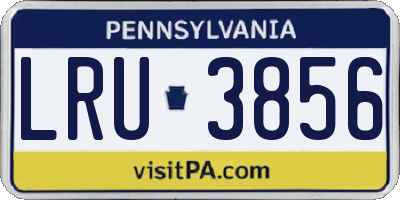 PA license plate LRU3856