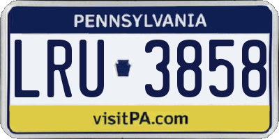 PA license plate LRU3858