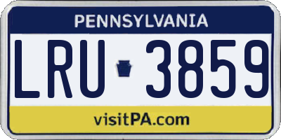 PA license plate LRU3859